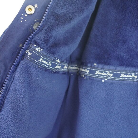London Fog Starry Night Jacket 2T Navy Blue With Fleece Lining & Hood - Picture 3 of 7